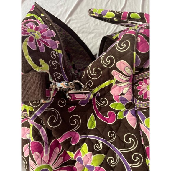 Vera Bradley Floral Quilted Duffle Bag & Tote Set Travel Pink Brown Large - Picture 7 of 13